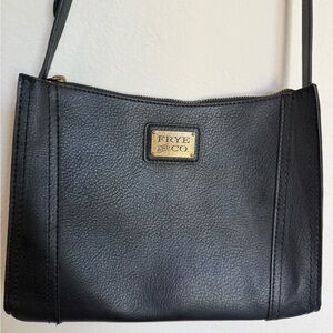 Frye and co black leather crossbody bag